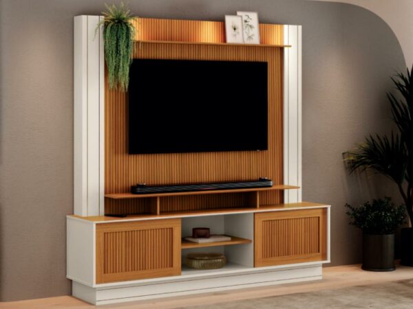 Home Átila 55" - Off White/Cedro Ripado