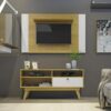 Rack Houston Com Painel América 50" – Cinamomo/Off White