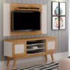 Rack Detroit Com Painel América 65" – Cinamomo/Off White