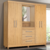 Guarda-Roupa Capelinha Lyon 4 portas com espelho – Cinamomo