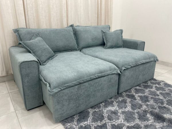Sofá Cama/Retrátil Ravena 2.40m - Boucle Verde