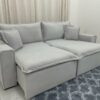 Sofá Cama/Retrátil Ravena 2.40m - Boucle Prata