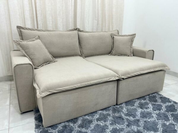 Sofá Cama/Retrátil Ravena 2.40m - Boucle Capuccino