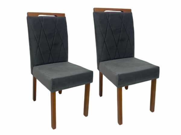 Conjunto Cadeiras Isa 2 unidades – Cinamomo/Cinza