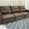 Sofá Retrátil e Reclinável REF 2030 2.80m – Marrom Veludão