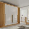 Guarda-Roupa Da Vinci Plus 6 portas e 6 gavetas – Cinamomo Ripado /Off White