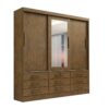 Guarda-Roupa Meridian 3 portas e 9 gavetas – Ipê