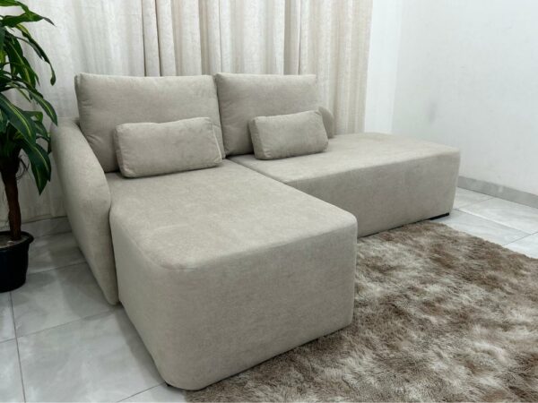 Sofá Orgânico Jade Com Cheise 2.40m - Boucle Capuccino