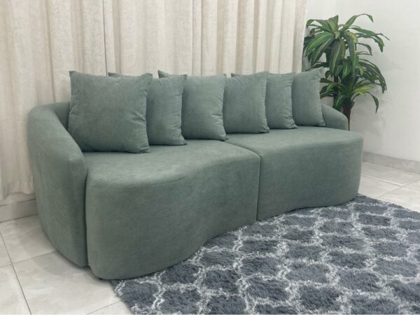Sofá Orgânico Plazza 2.20m - Boucle Verde