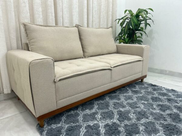 Sofá 2 lugares Arezzo Living 2.00m – Bege Linho