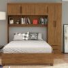 Guarda - Roupa Modulado 5 Portas Com a Base Clara - Freijó