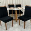 Mesa de Jantar Pedro 1.20x0.80 Com 4 Cadeiras Isa – Cinamomo/Off White/Preta