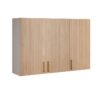Armário de Cozinha Aéreo Triplo Essence 1,20m - Fendi/Cedro