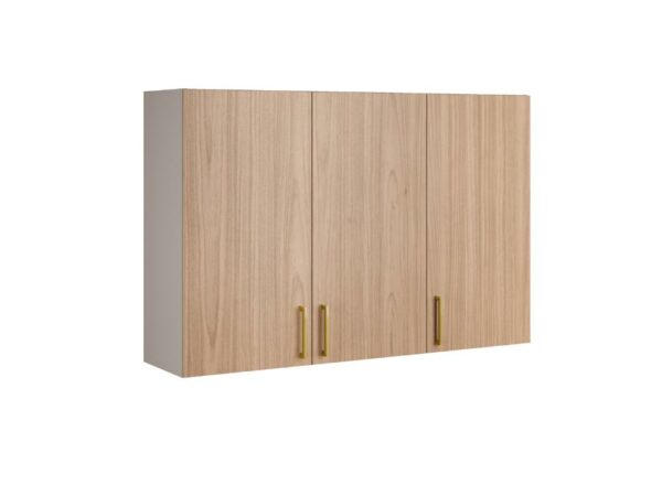 Armário de Cozinha Aéreo Triplo Essence 1,20m - Fendi/Cedro