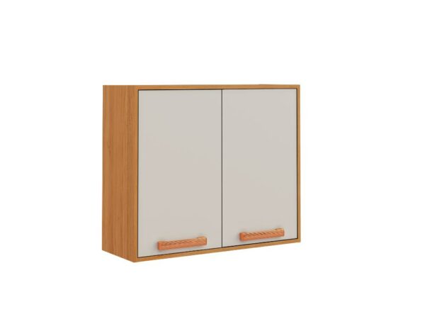 Armário de Cozinha Aéreo Nápoles 0,80m  - Cinamomo/Off White
