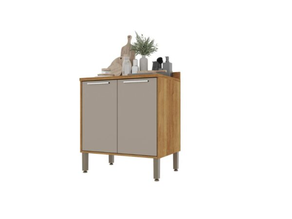 Balcão de Cozinha Paris 0,80m - Cinamomo/Off White