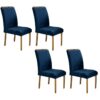 Conjunto Cadeiras Califórnia 4 unidades – Cinamomo/Azul