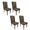 Conjunto Cadeiras Califórnia 4 unidades – Cinamomo/Marrom