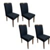 Conjunto Cadeiras Califórnia 4 unidades – Cinamomo/Preto