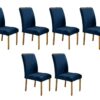 Conjunto Cadeiras Califórnia 6 unidades – Cinamomo/Azul