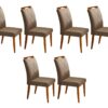 Conjunto Cadeiras Califórnia 6 unidades – Cinamomo/Avelã