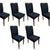 Conjunto Cadeiras Califórnia 6 unidades – Cinamomo/Preto