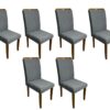 Conjunto Cadeiras Califórnia 6 unidades – Cinamomo/Cinza