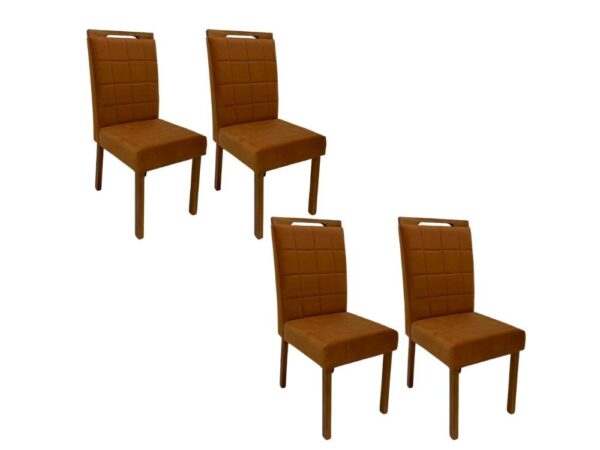 Conjunto Cadeiras Las Vegas 4 unidades – Cinamomo/Terracota