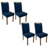 Conjunto Cadeiras Las Vegas 4 unidades – Cinamomo/Azul