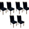 Conjunto Cadeiras Las Vegas 6 unidades – Cinamomo/Preto
