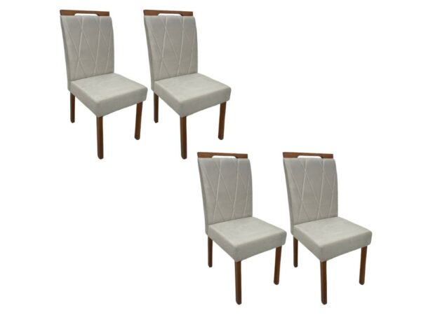 Conjunto Cadeiras Isa 4 unidades – Cinamomo/Bege