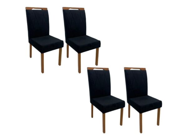 Conjunto Cadeiras Isa 4 unidades – Cinamomo/Preto