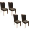 Conjunto Cadeiras Isa 4 unidades – Cinamomo/Marrom