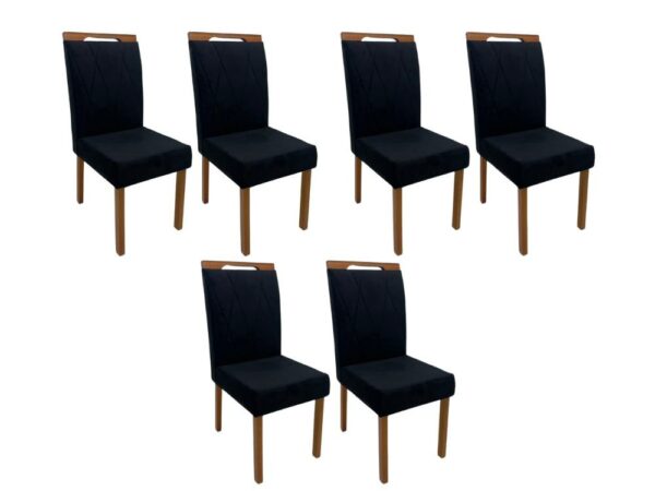 Conjunto Cadeiras Isa 6 unidades – Cinamomo/Preto