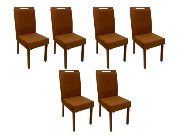 Conjunto Cadeiras Isa 6 unidades – Cinamomo/Terracota