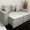 Sofá Cama/Retrátil Ravena 1,80m - Linho Bege