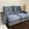 Sofá Retrátil e Reclinável Mônaco  2.30m - Cinza Veludo
