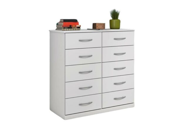 Cômoda Evidência 10 gavetas – Branco