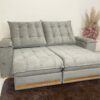 Sofá Retrátil Reclinável Iguaçu 2.10m - Cappuccino Veludão