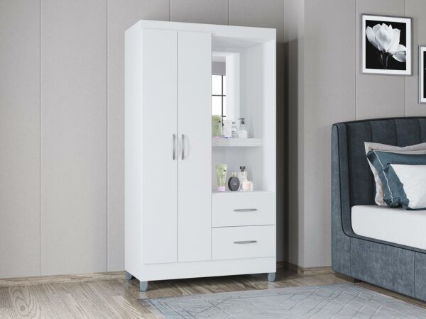 Guarda-Roupa Capelinha Córdoba 2 Portas e 2 Gavetas – Branco