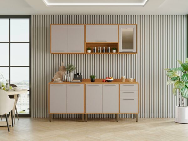 Cozinha Completa Paris 4 peças - Cinamomo/Off White