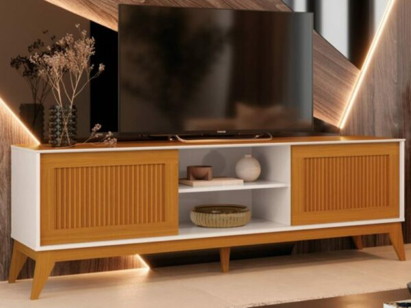 Rack King 65" - Off White/Cedro