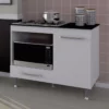 Multiuso Cooktop 105cm - Branco/Preto | Noce/Off White