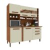Cozinha Alexia com Espelho - Branco Neve | Cinamomo/Off White R$ 656.00  | Cinamomo/Grafite