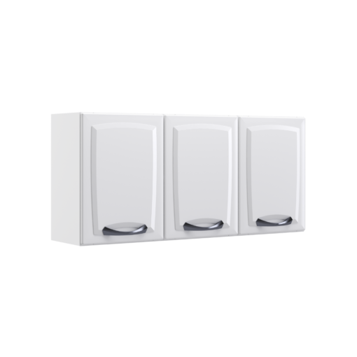 Armário Aéreo 120 3pts Cozinha New  Premium - Branco