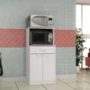 Balcão Microondas e Forno - Branco | Demolição/Branco | Preto