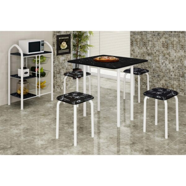 Mesa Dobrável Luana com 4 banquetas