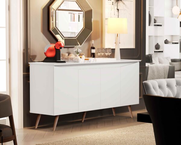Buffet Aparador Encanto 4Pts Branco