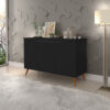Buffet Aparador Encanto 3Pts Preto - Preto/Freijó - Preto/Naturale