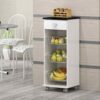 Fruteira Talita 1G3C Branco Branco/Preto - Castanho/Branco